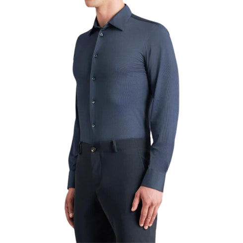 Camicia Uomo Oxford Jacard Blu RRD- Francavilla Moda